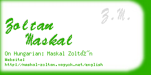 zoltan maskal business card